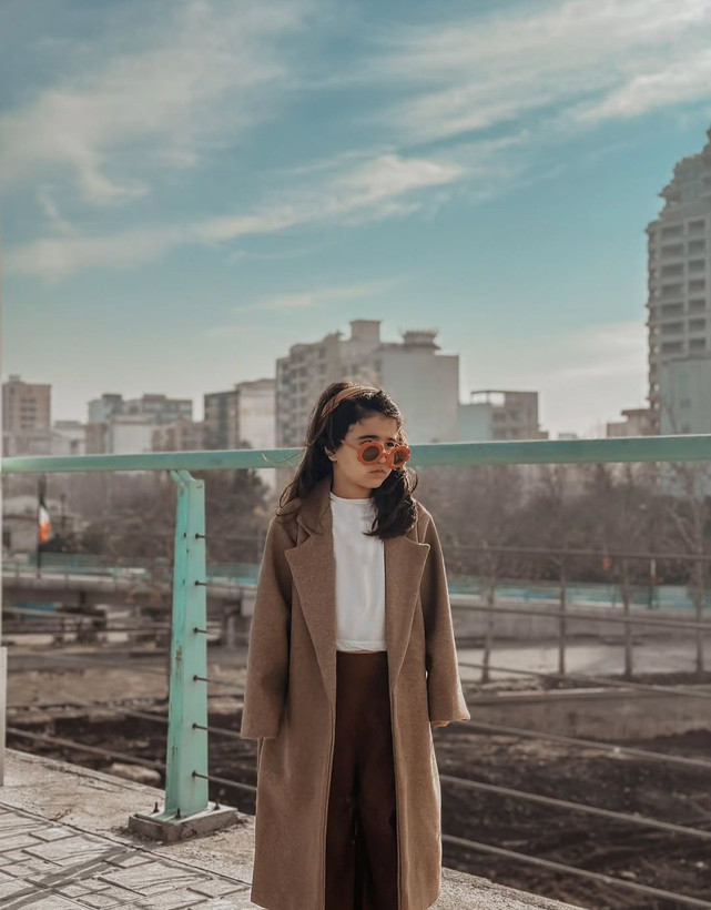 پالتو بلند استر دار دخترانه۳سال